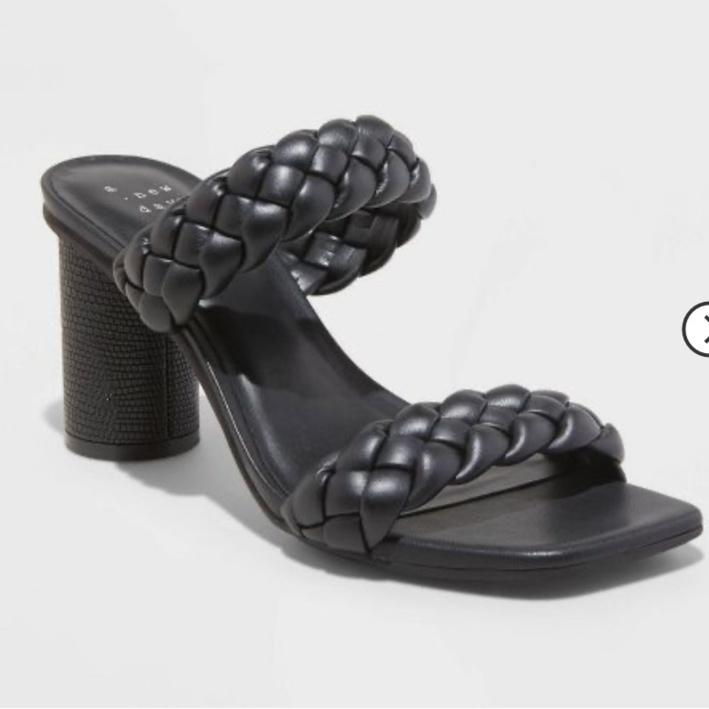 Black Summer Heels size 7